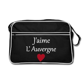 J'aime l'auvergne - Sac Retro - noir/blanc - Devant
