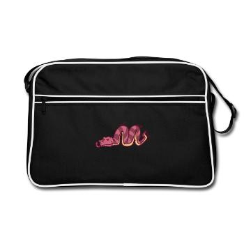 Geheimnisvolle Python Urwaldbewohner - Retro Tasche - Schwarz/Weiß - Vorne