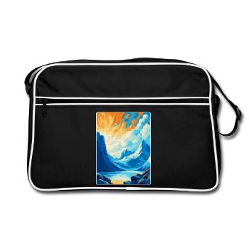 Bodo Norwegen Vintage Reiseposter WPA Kunst Souvenir - Retro Tasche - Schwarz/Weiß - Vorne