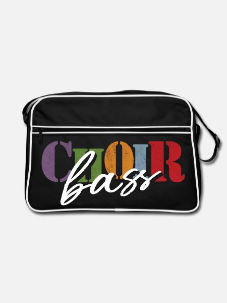 Choir - Bass singer - Retro Tasche - Schwarz/Weiß