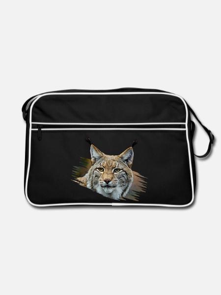 Luchs - Retro Tasche - Schwarz/Weiß