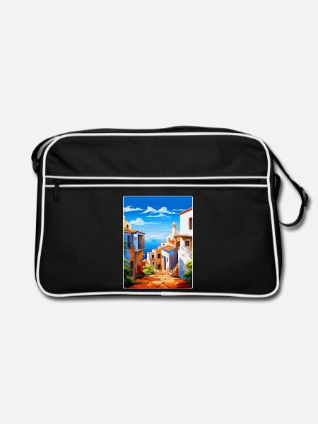 Almería Spanien Vintage Reiseplakat WPA Souvenir - Retro Tasche - Schwarz/Weiß