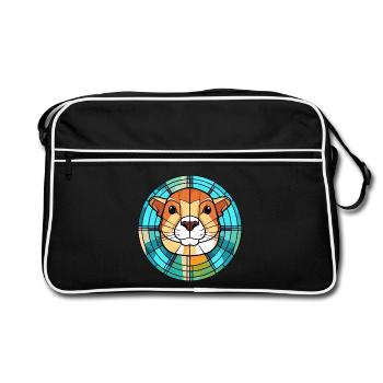 Gopher bunte Aquarell-Tier-Haustier-Illustration - Retro Tasche - Schwarz/Weiß - Vorne