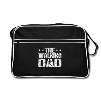 The Walking Dad - Retro Tasche - Schwarz/Weiß - Vorne