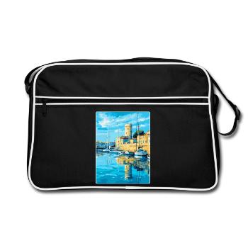 La Rochelle France Poster de voyage vintage souvenir - Sac Retro - noir/blanc - Devant