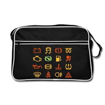 Car indicator lights - Retro Bag - black/white - Front