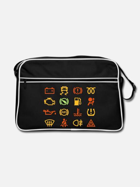 Voyants de voiture - Sac Retro - noir/blanc