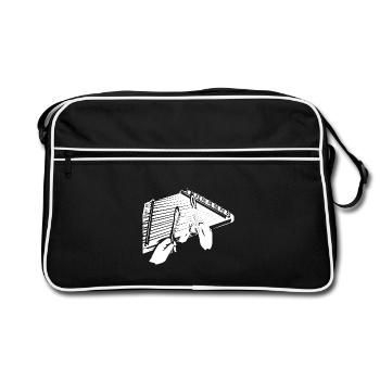 Perlendes Hackbrett Saitenklang - Retro Tasche - Schwarz/Weiß - Vorne
