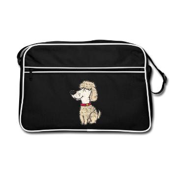 Disziplinierter Obedience Wettkampf - Retro Tasche - Schwarz/Weiß - Vorne