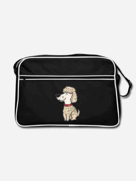 Disziplinierter Obedience Wettkampf - Retro Tasche - Schwarz/Weiß
