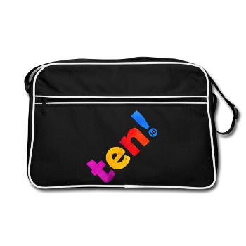 ZEHN 10 JAHRE 10. GEBURTSTAG - Retro Tasche - Schwarz/Weiß - Vorne