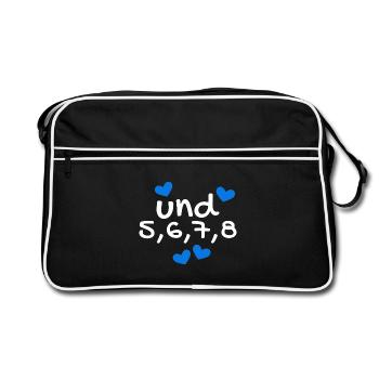 Tanzen Tanz Tanzkurs Rhythmus - Retro Tasche - Schwarz/Weiß - Vorne