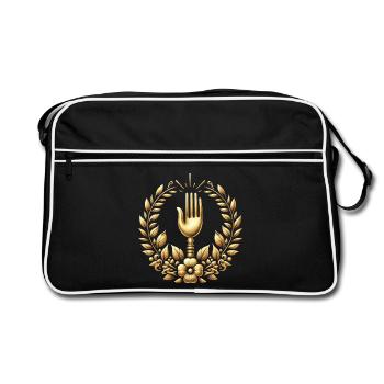 Logo de la fourchette Gourmet - Sac Retro - noir/blanc - Devant