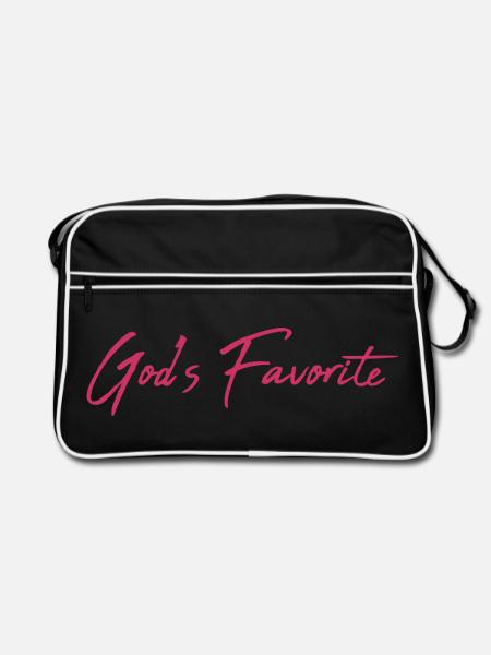God's favorite - Retro Tasche - Schwarz/Weiß