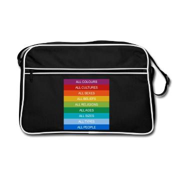 Tolerance Equality Inclusion Tolerance Pride Queer - Retro Bag - black/white - Front