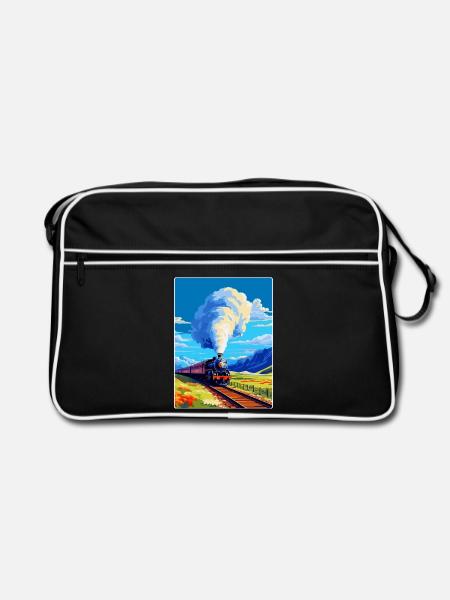 Orient Express Zug Europa Vintage Reiseplakat - Retro Tasche - Schwarz/Weiß