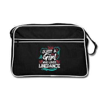 Linedance Geschenk - Retro Tasche - Schwarz/Weiß - Vorne
