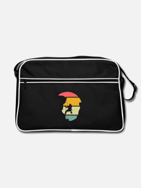Felskletterer Geschenk - Retro Tasche - Schwarz/Weiß