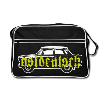 Trabi P601 Ostdeutscher Kult Oldtimer - Retro Tasche - Schwarz/Weiß - Vorne