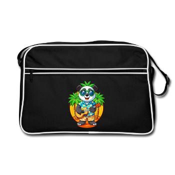 Funny Panda Summer Beach Sunglasses Hawaiian - Retro Bag - black/white - Front