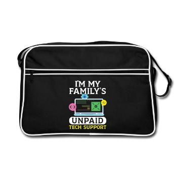 Bitte starten Sie Ihren Computer neu - Retro Tasche - Schwarz/Weiß - Vorne