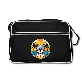 Bully Kutta Chien Race Dessin Animé Lunettes De Soleil Plage - Sac Retro - noir/blanc - Devant