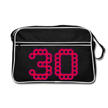 30. 30 YEARS. 30th ANNIVERSARY. 30 YEARS ANNIVERSARY. - Retro Bag - black/white - Front