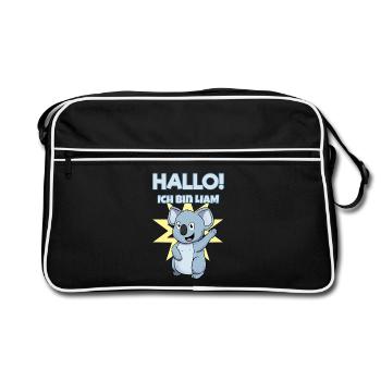 Liam - Retro Tasche - Schwarz/Weiß - Vorne
