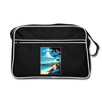 Mornington Halbinsel Australien Reiseposter - Retro Tasche - Schwarz/Weiß - Vorne