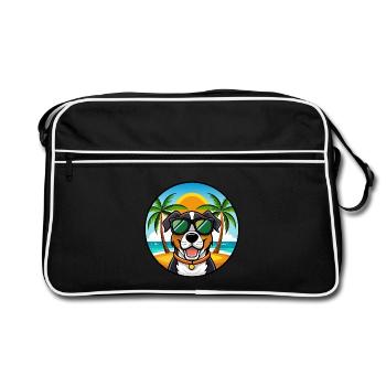 Grand Bouvier Suisse Race Cartoon Beach - Sac Retro - noir/blanc - Devant