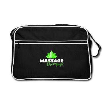 massage - Retro Bag - black/white - Front