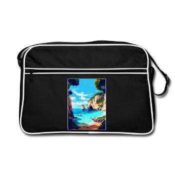 Zakynthos Greece Vintage Travel Poster Souvenir - Retro Bag - black/white - Front