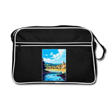 Dordogne France Affiche de voyage vintage Souvenir WPA - Sac Retro - noir/blanc - Devant