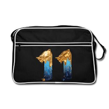 NR. 11 NUMMER 11 COOL 11. GEBURTSTAG - Retro Tasche - Schwarz/Weiß - Vorne