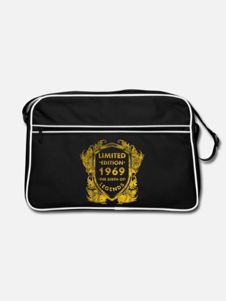 1969 Limitierte Legenden-Auszeichnung - Retro Tasche - Schwarz/Weiß