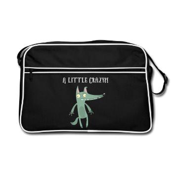 Travail travail dictons bête de somme bureau humour loups - Sac Retro - noir/blanc - Devant