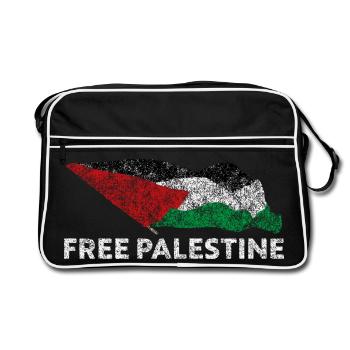Free Palestine - Retro Bag - black/white - Front