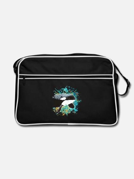 Killerwal - Retro Tasche - Schwarz/Weiß