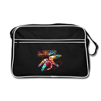 Zitronige Garnelen Meeresfrüchte - Retro Tasche - Schwarz/Weiß - Vorne
