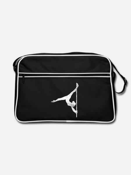 Heißer Pole Dance Junggesellenabschied - Retro Tasche - Schwarz/Weiß