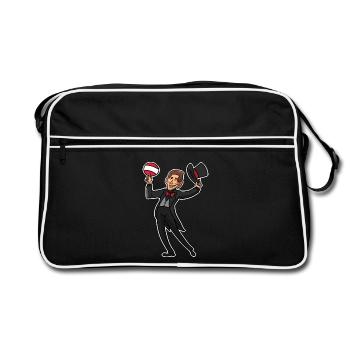 Charismatischer Kanzler Österreichs - Retro Tasche - Schwarz/Weiß - Vorne