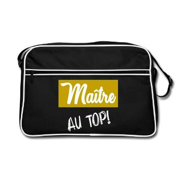 MASTER. MASTER. THANK YOU. THANK YOU MASTER - Retro Bag - black/white - Front