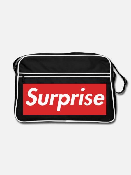 Surprise - Retro Tasche - Schwarz/Weiß