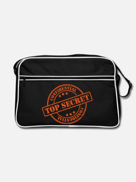 Top secret - Sac Retro - noir/blanc