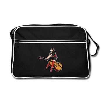 Tiefklingender Kontrabass Orchester - Retro Tasche - Schwarz/Weiß - Vorne