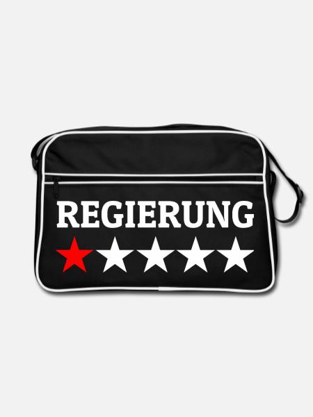 Regierung 1 Stern Bewertung - Retro Tasche - Schwarz/Weiß