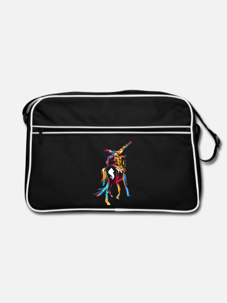 Grazile Voltigiererin Akrobatik - Retro Tasche - Schwarz/Weiß