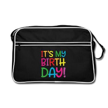 c'est mon anniversaire - Sac Retro - noir/blanc - Devant