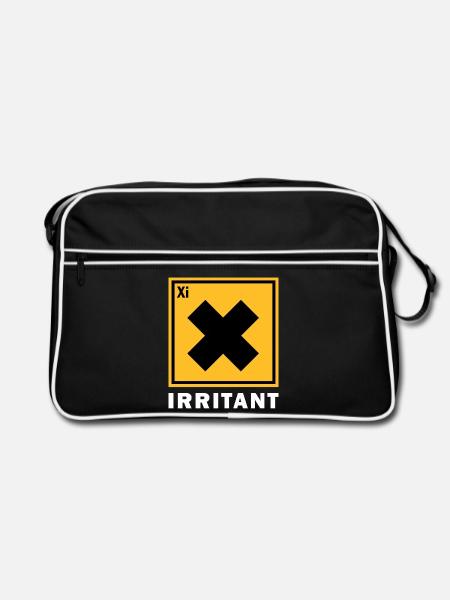 REIZENDES WARNZEICHEN - Retro Tasche - Schwarz/Weiß - Vorne
