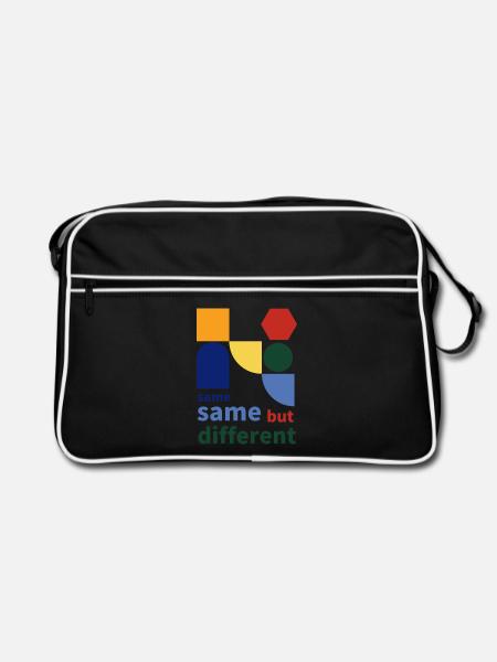 same same but different - Retro Tasche - Schwarz/Weiß - Vorne
